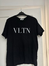 Valentino Men's T-Shirt Medium Black Short Sleeve Cotton