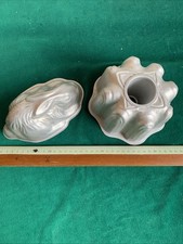 2 Vintage Metal Jelly Moulds. Rabbit And Traditional