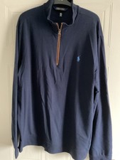 Polo Ralph Lauren Navy Half-Zip Navy Sweatshirt Men’s Size XL