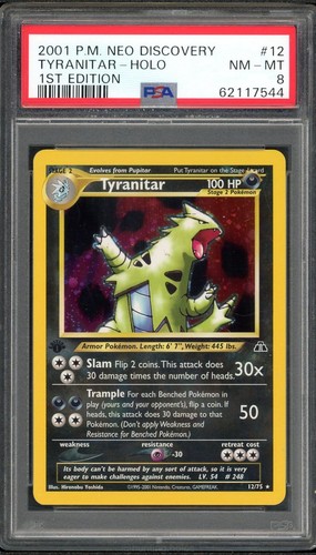 Tyranitar holo psa 8 - 12/75,
