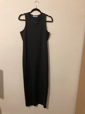 Primark Long Black Maxi Dress Sleeveless Slinky Medium BNWT