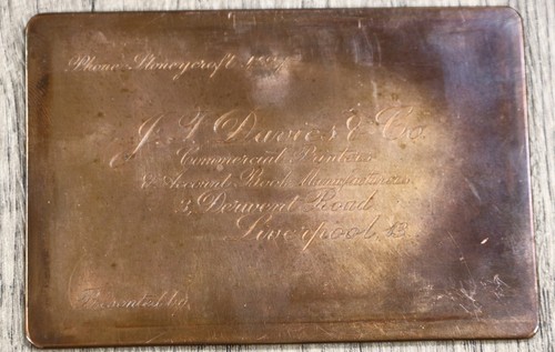 Antique copper printing plate - printing,