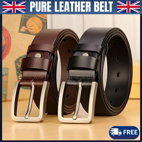 Mens genuine leather belt pure - mens,