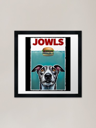 Funny whippet and hamburger - and,