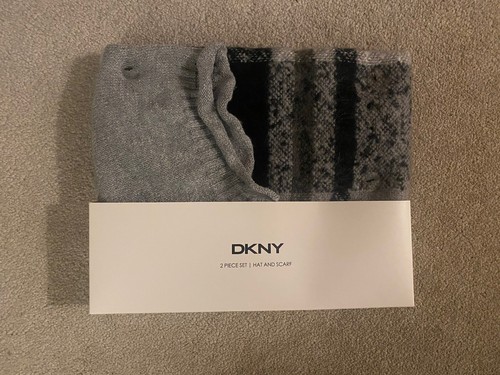 Dkny grey hat scarf set - dkny,
