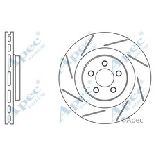 2x Brake Discs Vented Grooved
