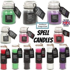 Magic Spell Tube Pillar Glass Jar Candle Candles Casting Gothic Gift Witches NEW