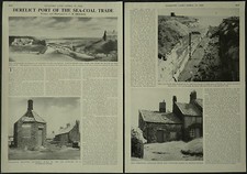 Seaton Sluice Derelict Port Of The Sea Coal Trade 1960 2 Page Photo Article