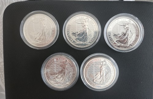 Britannia silver 1oz coin - x5,