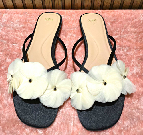 Zara womens floral appliqué - zara,
