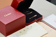 Cartier Love Bracelet, Small Model, Rose Gold Size 15 Box, Papers, Sales Invoice