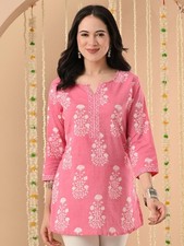 Indian Women Pink Pure Cotton