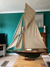 Model wooden sailing yacht not a kit.  Height 143  x  length 111  x  width 56 CM