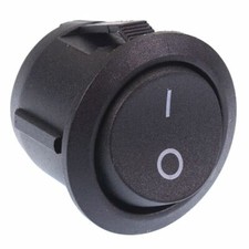 Round Black On-Off Caravan Camper Motorhome Rocker Switch SPST
