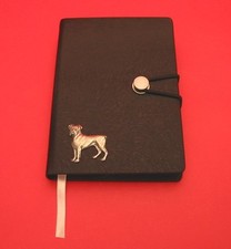 Boxer Dog design A6 Black