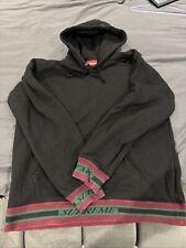 Supreme Pullover Hoodie Men's Size L Black/Green/BurgundyCotton Clothing Style