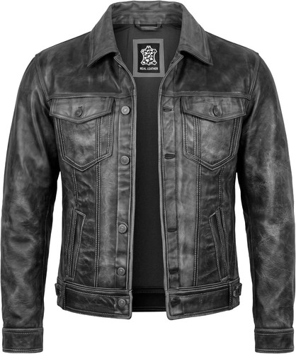 Vintage gray buffalo hide - gray,