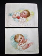 VICTORIAN CHRISTMAS CARDS x 2