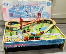 Wooden carousel train - wooden, table