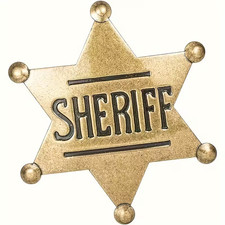 Sheriff Badge brass Colour