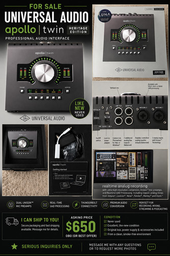 Universal audio apollo - universal, twin