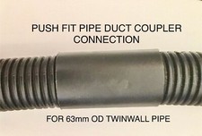 UNDERGROUND CABLE TWINWALL DUCTING JOINT COUPLER CONNECTOR for 63mm OD CONDUIT