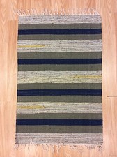 Striped Blue Green Handloomed