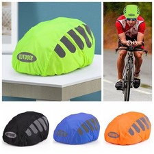 1Pc Bike Helmet Rain Cover With Reflective Strip Waterproof Bicycle Helmet Cover