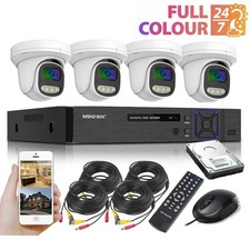 CCTV Camera System Colour Night Vision With Dard Drive MIC ColorVu Outdoor Home