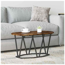 Coffee Table Oval Smoked Oak