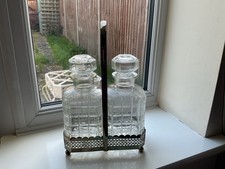 Vintage Set Of 2 Glass