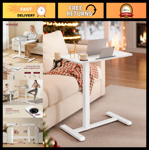 Adjustable overbed table with - adjustable,
