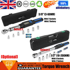 ✅Digital Torque Wrench 3/8" &1/2" Drive 3-60NM&10-200NM Adjustable Torque Wrench