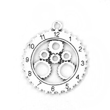 10 STEAMPUNK ANTIQUE SILVER