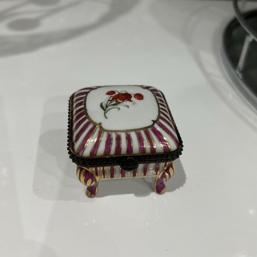 Porcelain trinket box french - trinket,
