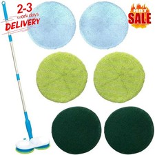Electric Floating Mop |Rechargeable Motorised Spin Mop | With 6 Cleaning Pads UK
