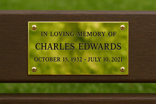 MEMORIAL BENCH PLAQUE SOLID