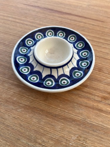 Polish pottery egg cup holder - cup,