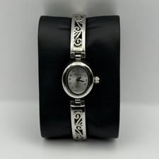 Thomas Calvi Ladies Quartz Watch Oval Dial Silver Tone Bracelet Working 21mm
