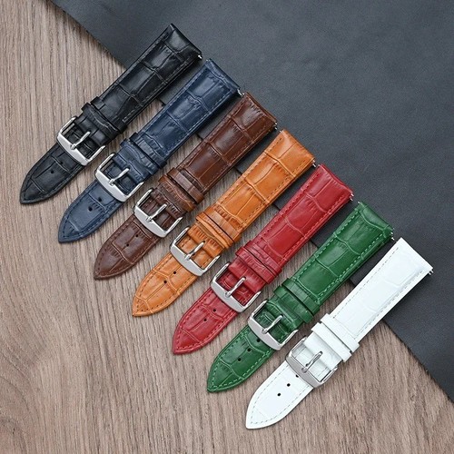 Crocodile leather watch strap - crocodile,