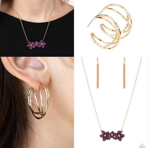 Purple paparazzi jewelry set - jewelry,
