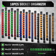 18 Pcs Socket Rail Storage
