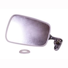 Wing Mirror Chrome Arm Stainless Steel Head & White Trim Left VW Beetle