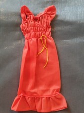 #7814 Barbie Best Buys Orange Smock Dress. Slight tlc needed. elastic on back of