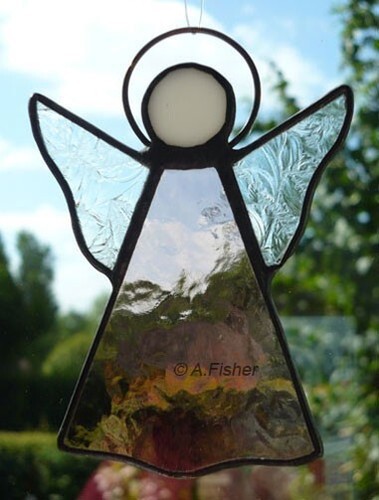 Stained glass angel handmade - stained,