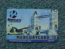 Mercury Phonecard MER012 Tower Bridge 1989 - Deep Notch