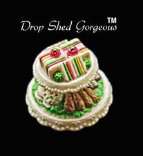  DOLLS HOUSE MINIATURE PIT  A PAT BAKERY SHOP  RESIN SANDWICH CAKES PASTRY STAND