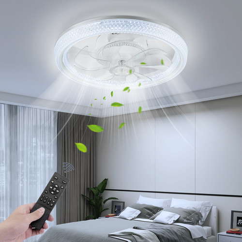 Large led ceiling fan with - ceiling,