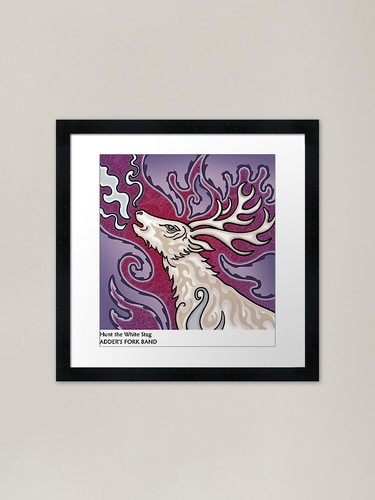 Hunt the white - white, framed