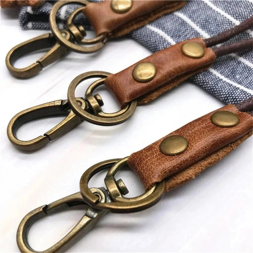 Leather lanyard neck strap - lanyard, for